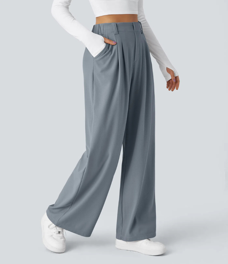 ColaTek Air V2™ - Pantaloni svasati con cintura alta e tasche laterali