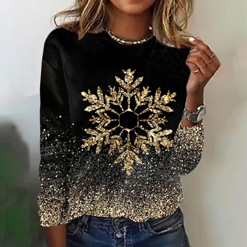 Maglietta vintage con fiocco di neve sfumato