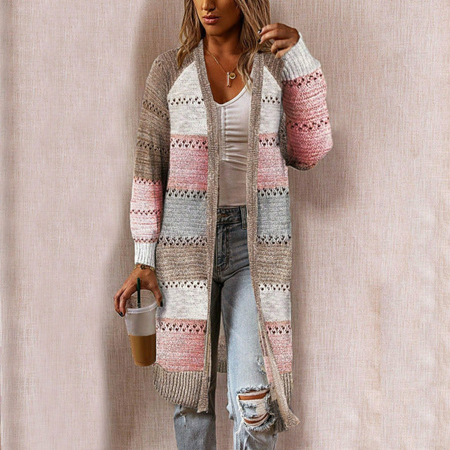 Selena™ | Giacca in maglia patchwork